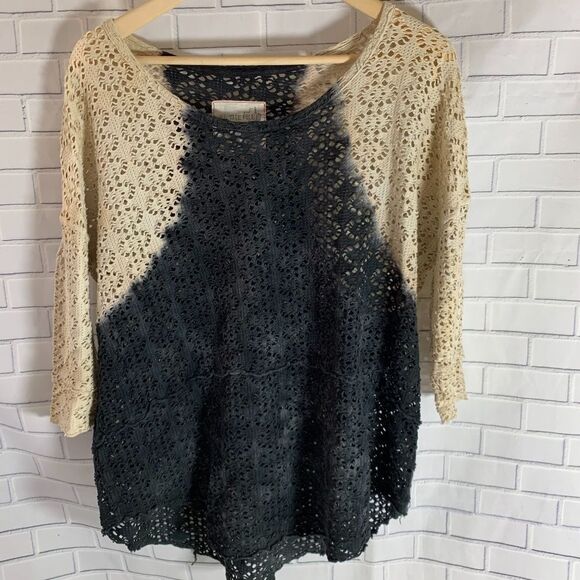 We The Free Crocheted Scoop Neck Top Sz M - Picture 1 of 6